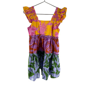 Farm Rio Vibrant Multicolor Tropical Swing Mix Mini Dress Size S NWT