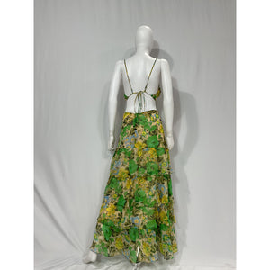 Astr The Label 'Aneira' Green Chiffon Ruffle Detail Dress Size L