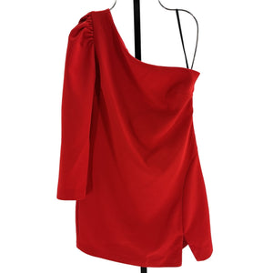 Michael Costello Sleek Intense Red Fabian Mini Dress Size M