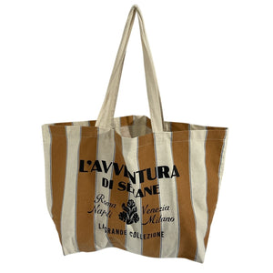 Sézane Striped Multicolor L Avventura Tote Bag