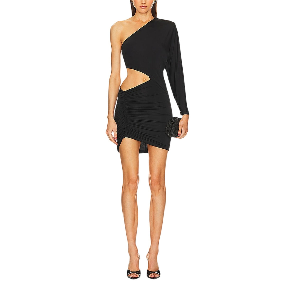 Michael Costello Sleek Black Avianna Mini Dress Size S NWT