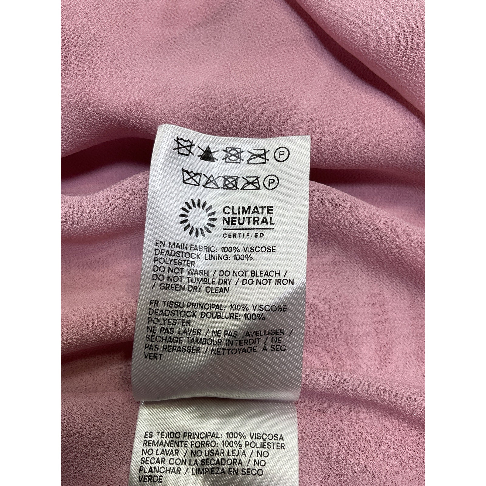 Reformation 'Ceara' Pink Viscose Dress Size 2