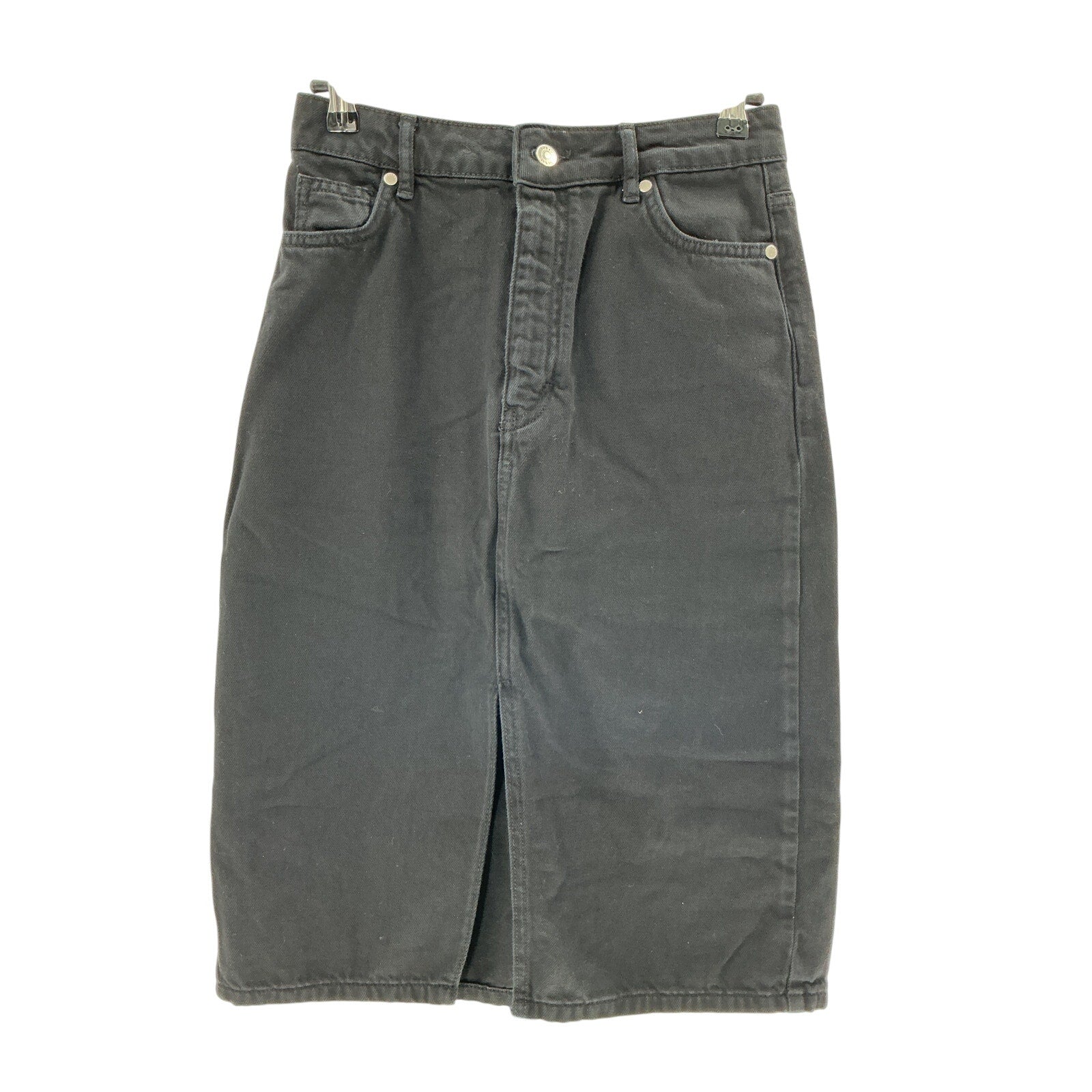 Ba&Sh 'Jude' Black Cotton Denim Pencil Skirt Size M