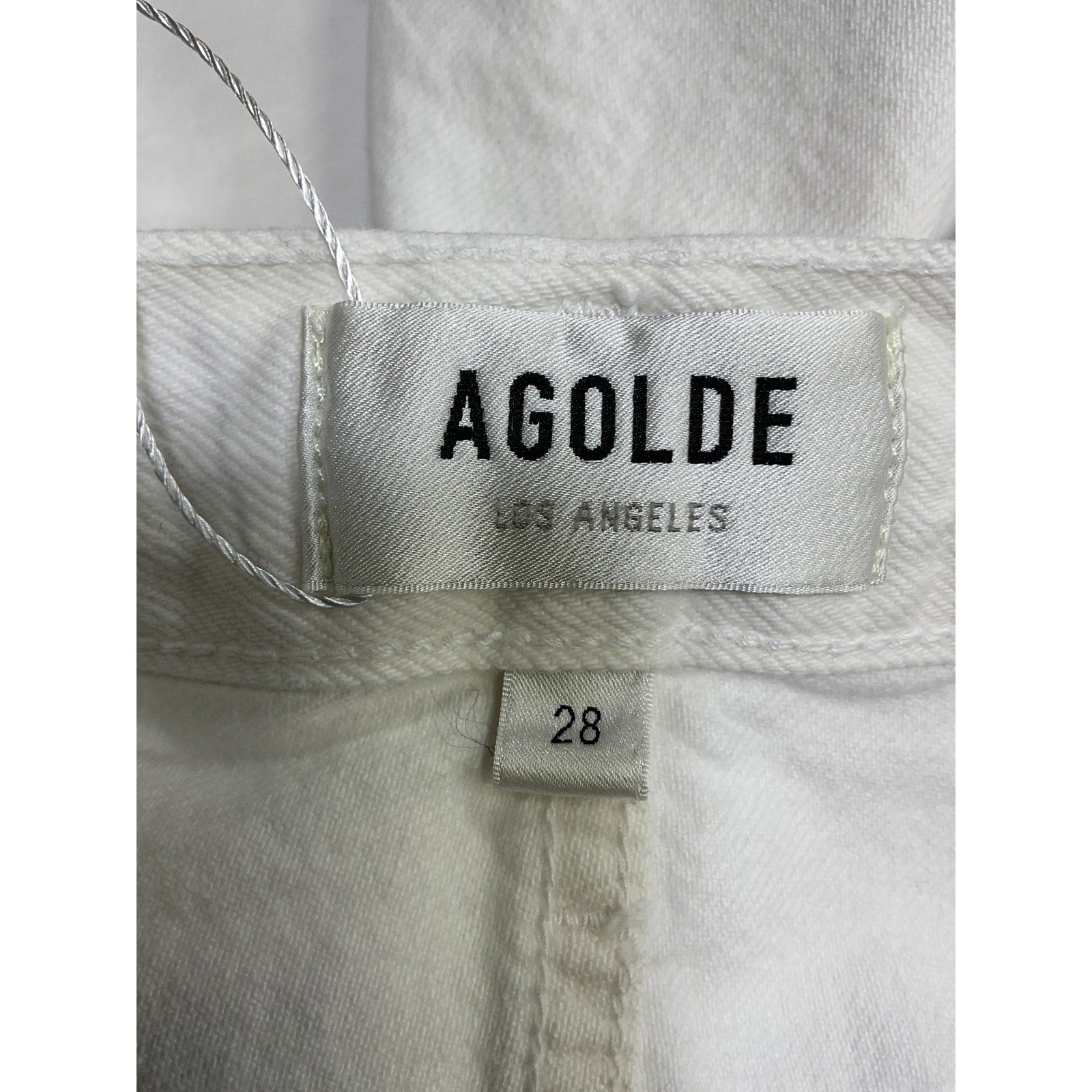 Agolde 'Parker' White Cotton Short Size 28