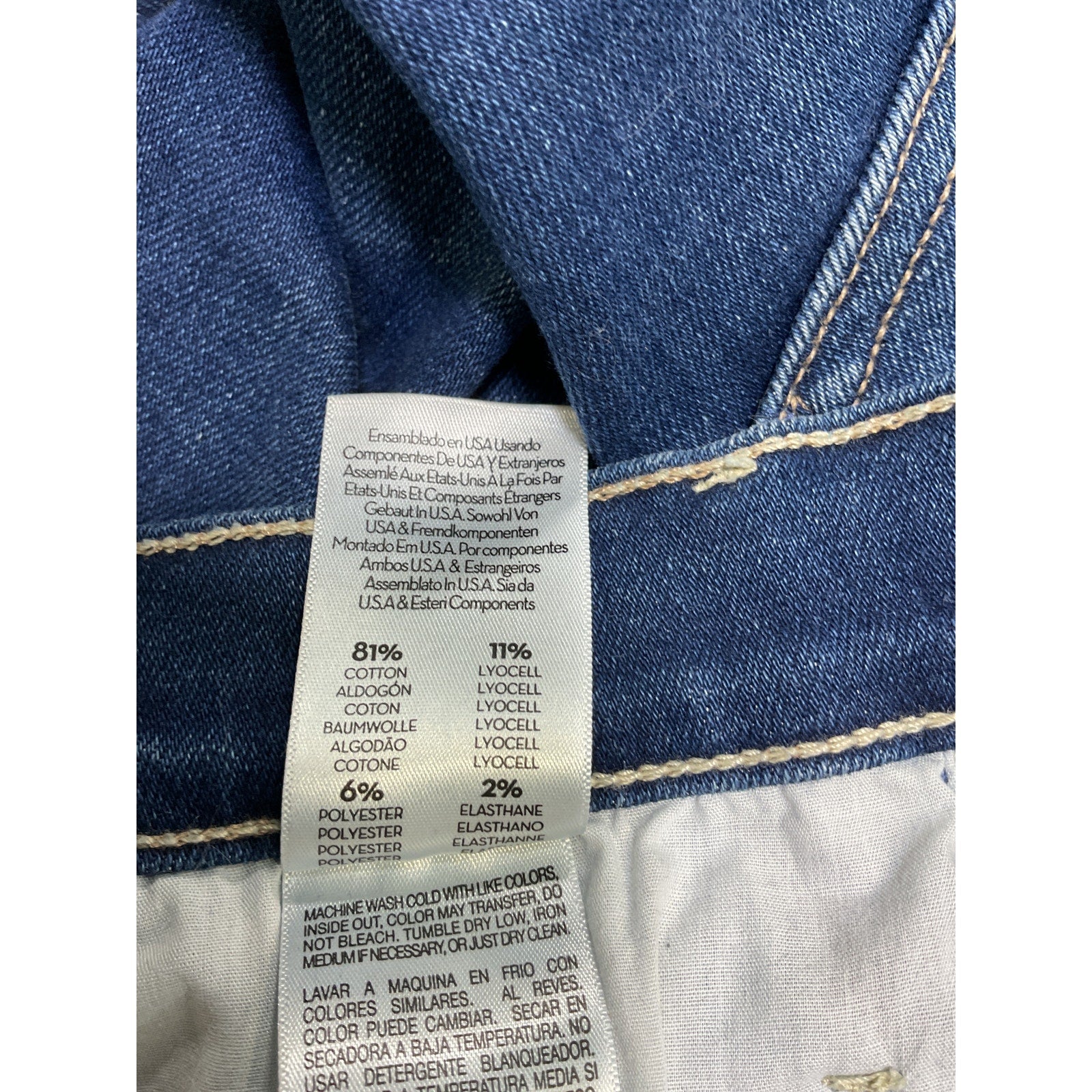 Mother 'The Hustler' Blue Cotton Ankle Fray Denim Jean Size 30