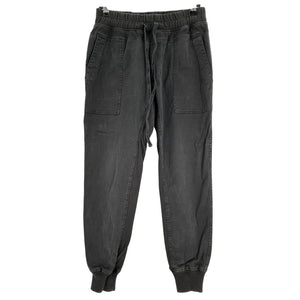 James Perse Washed Black Mixed Media Joggers Size 1