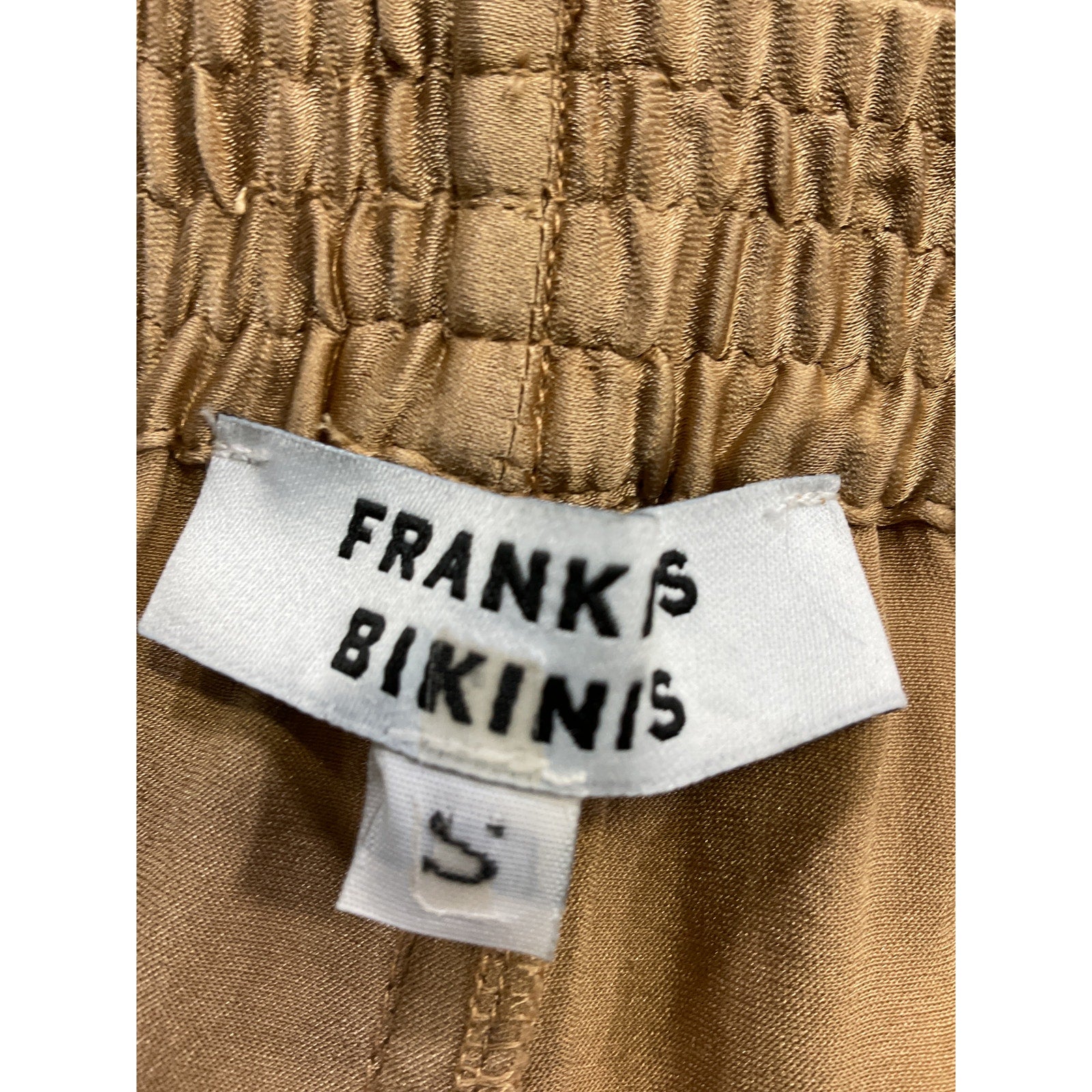 Frankies Bikinis 'Fifi' Beige Silk High-Rise Shorts Size S