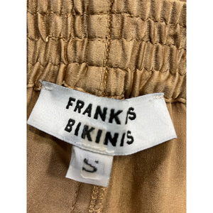 Frankies Bikinis 'Fifi' Beige Silk High-Rise Shorts Size S