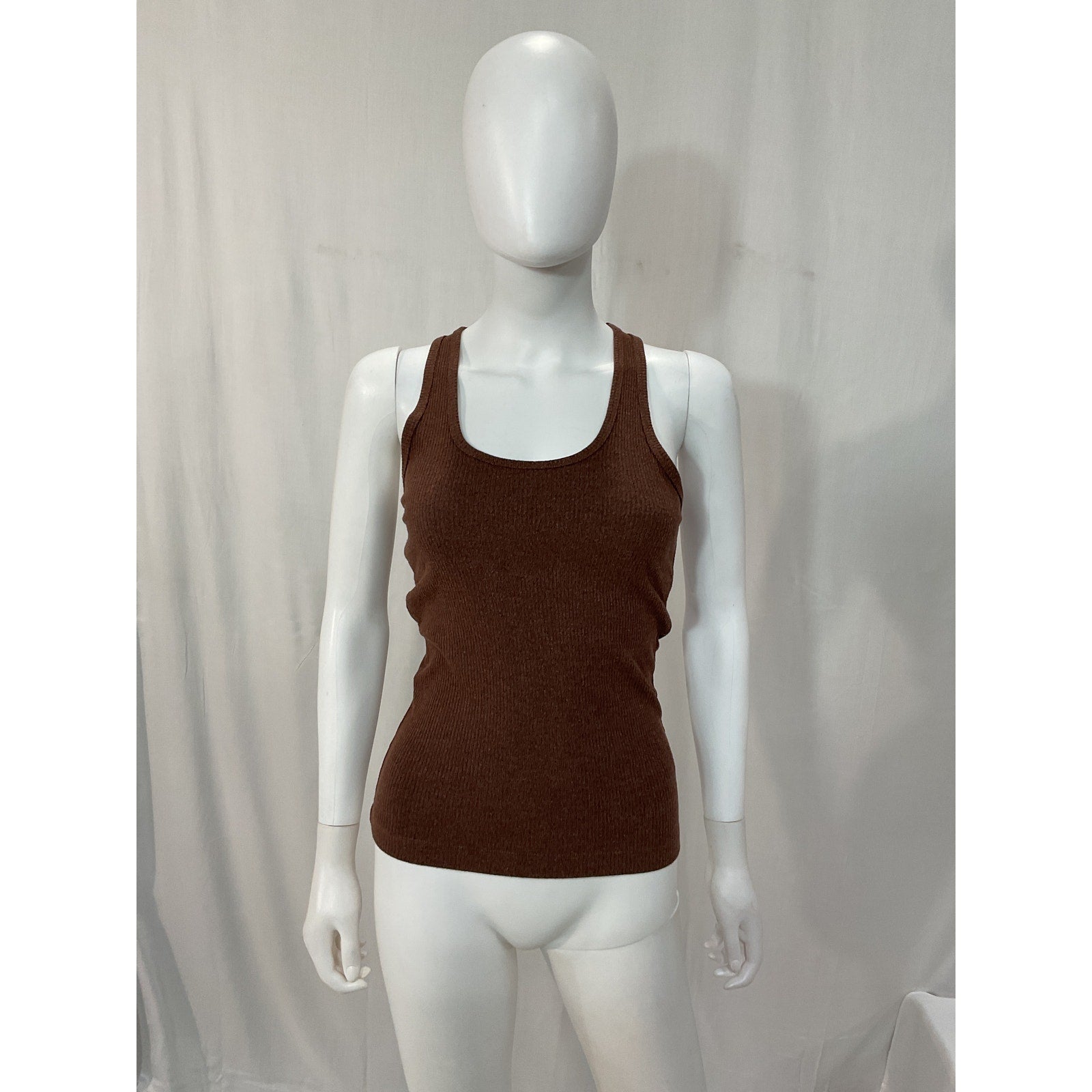 Agolde 'Bianca' Brown Scoop Neck Sleeveless Tank Size M
