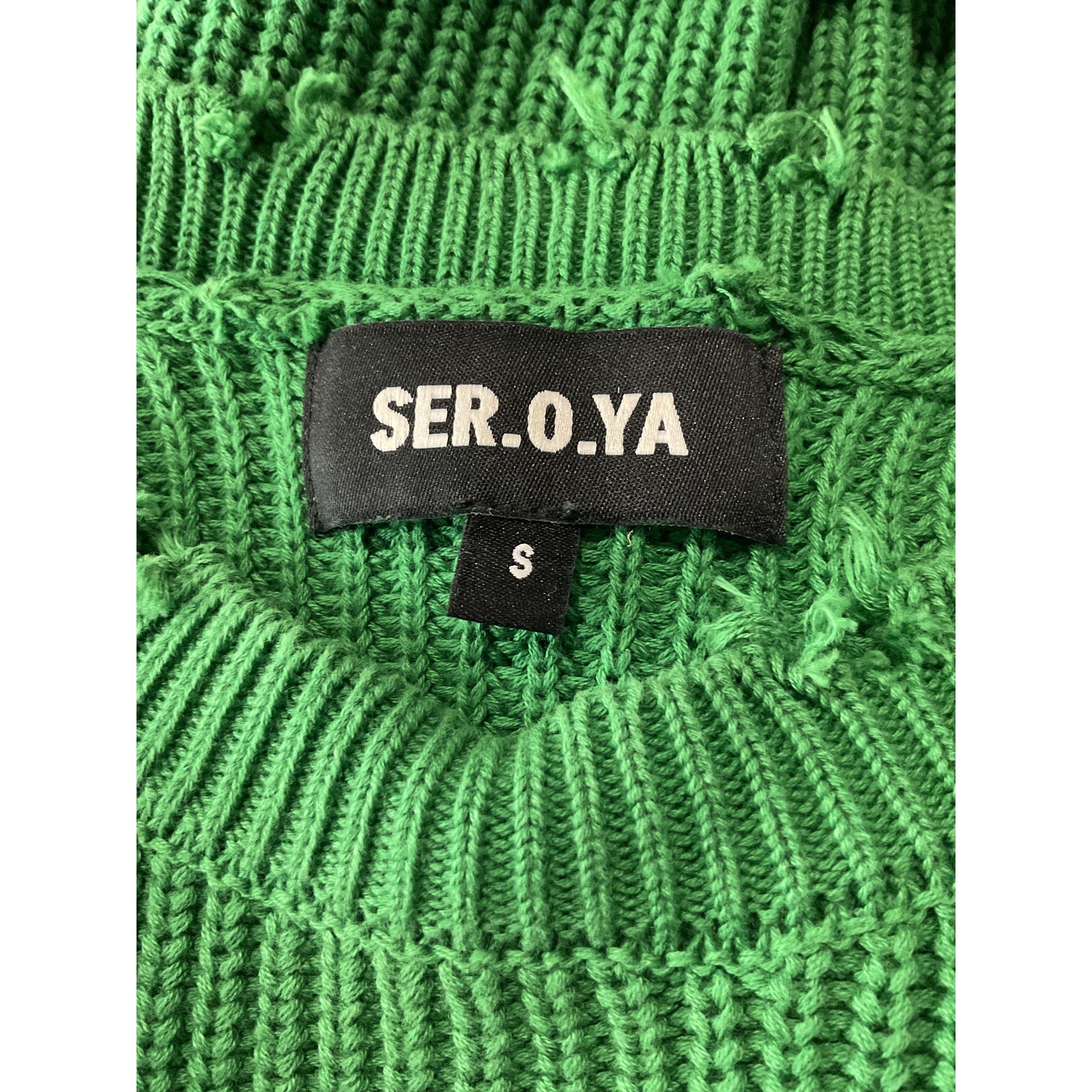 Ser.O.Ya 'Devin' Green Cotton Sweater Size S