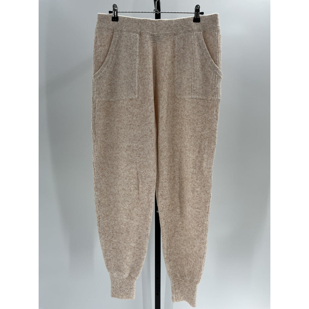 Hatch 'The Cozy' Beige Acrylic Waffle Jogger Size 2