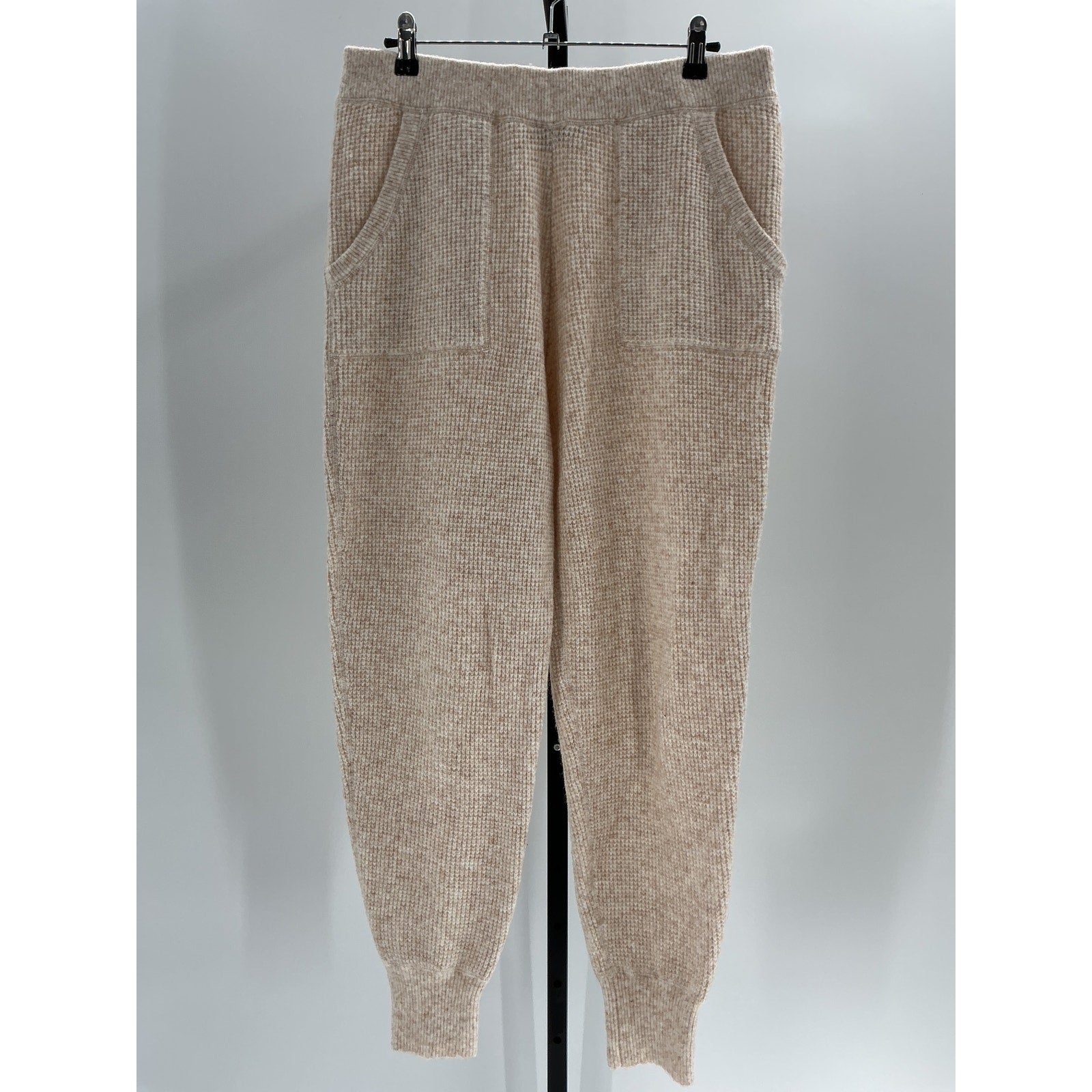 Hatch 'The Cozy' Beige Acrylic Waffle Jogger Size 2