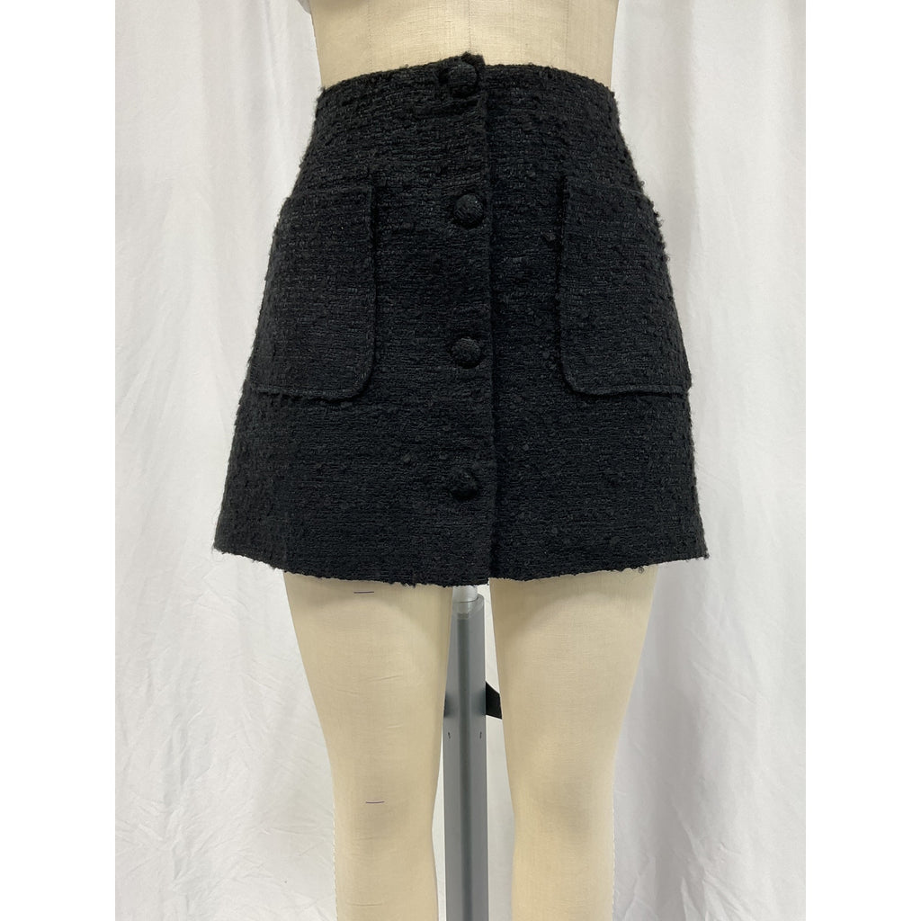 D�en 'Elina' Black Acrylic Skirt Size 10