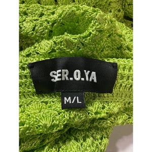 Ser.O.Ya 'Sandy' Green Crochet Skirt Size M
