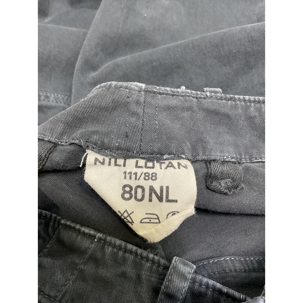 Nili Lotan Cropped Grey Cotton Military Pant Size 4