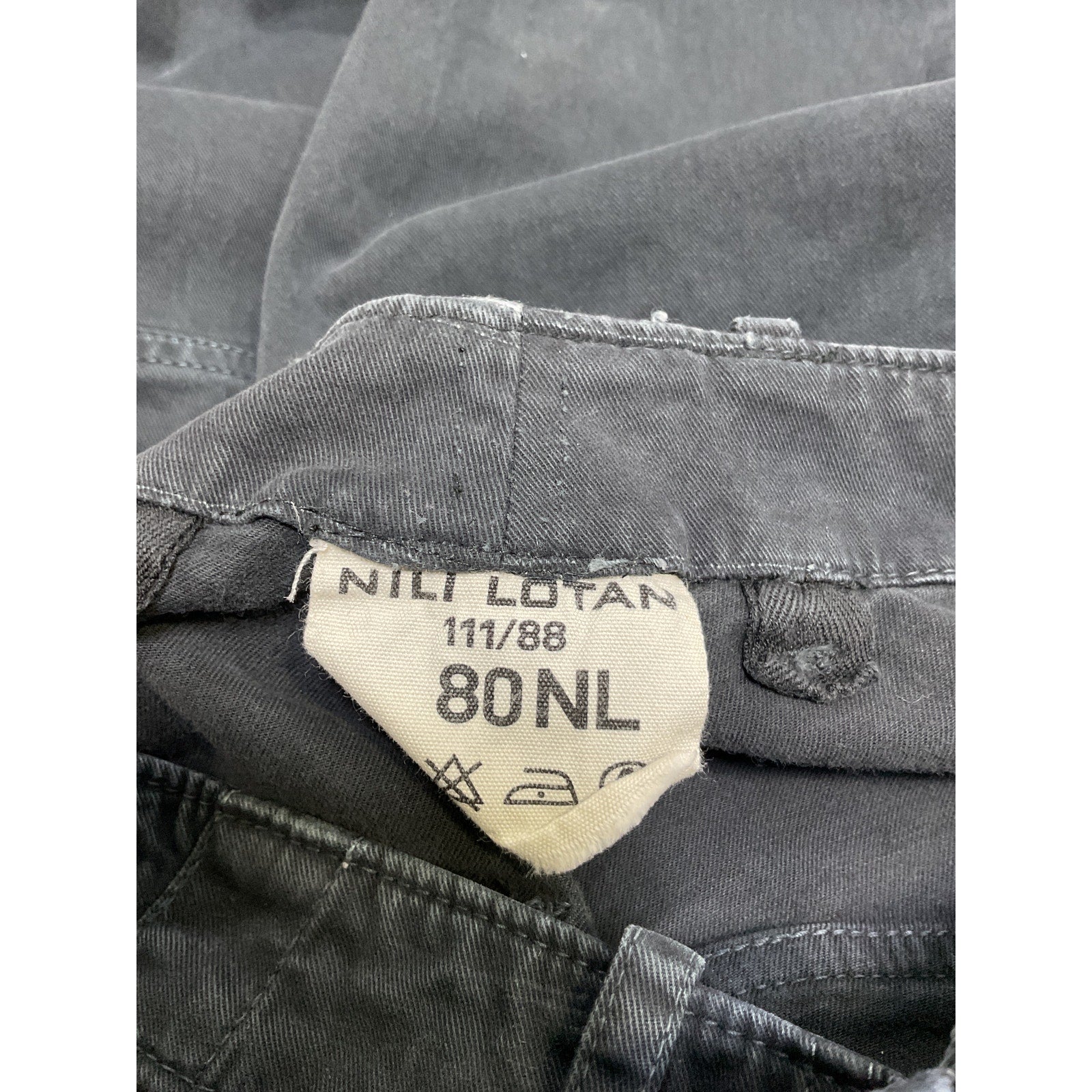 Nili Lotan Cropped Grey Cotton Military Pant Size 4