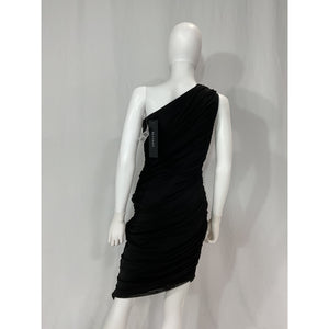 Elliatt 'One-Shoulder' Black One Shoulder Ruched Sheath Dress Size L - NWT