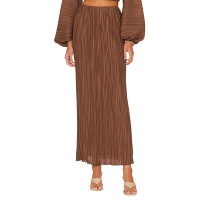 Significant Other Pleated Chocolate Adeline Skirt Size Aus 6 / US 2