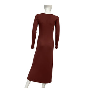 Hatch Minimalist Cinnamon Longsleeve Rib Dress Size 2