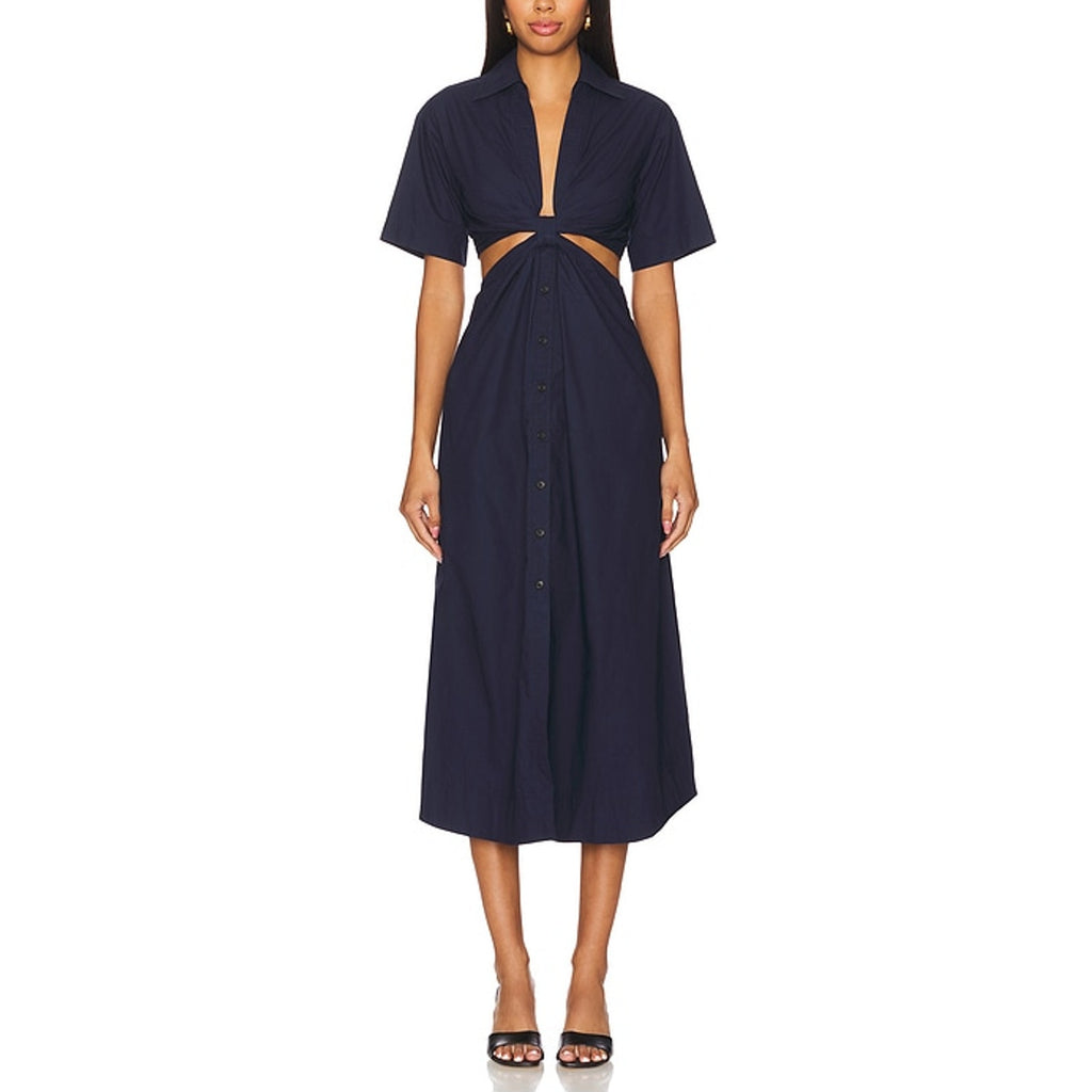 A.L.C. 'Georgia' Blue Cut Out Poplin Dress Size 4