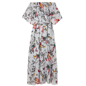 Erdem Printed Light Blue Algarve Maxi Dress Size 6 NWT
