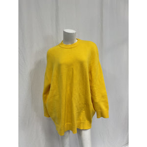 Tibi 'Airy' Yellow Wool Extrafine Wool Circular Origami Pullover Size S / M