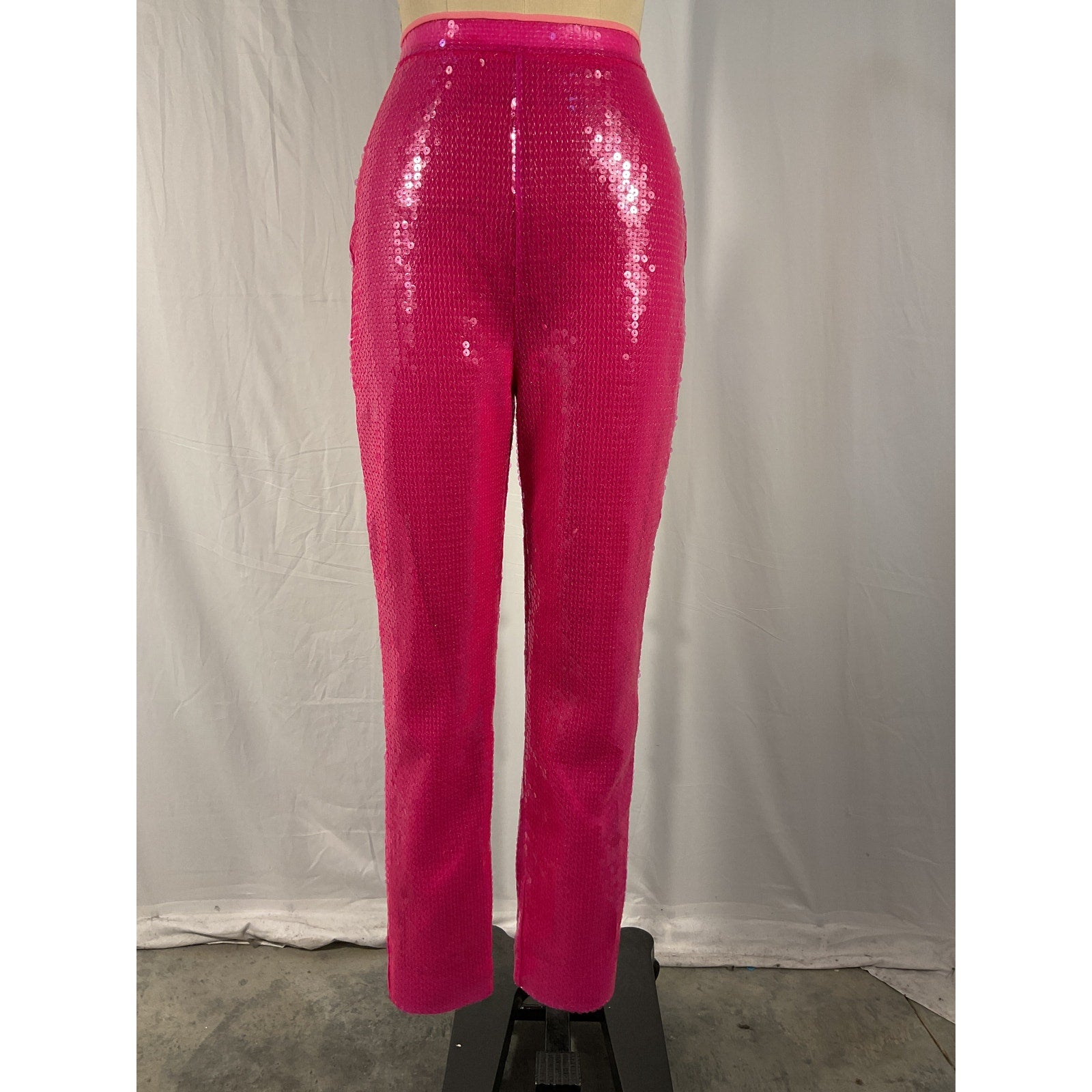 David Koma 'Sequin' Pink Sequin Embellished Pant Size 6