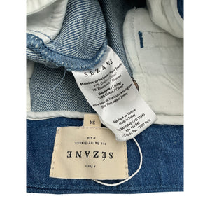 Sézane Tailored Blue Martin Trousers Size 34