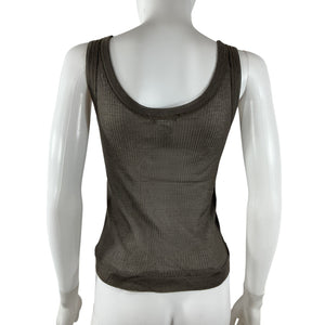 Lemaire Ribbed Brown Seamless Tank Size S