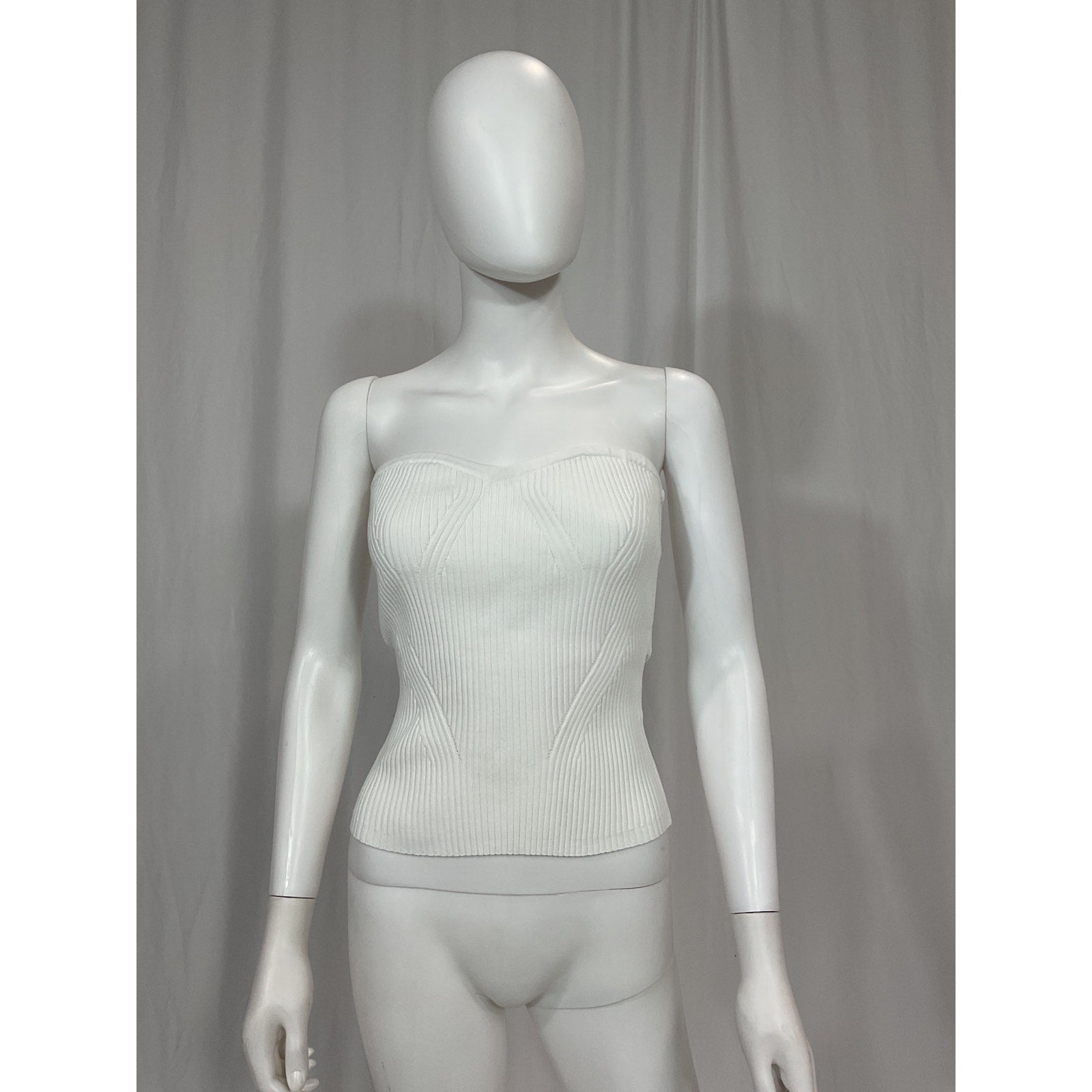 L'Academie 'Odin' White Rib Tube Top Size M