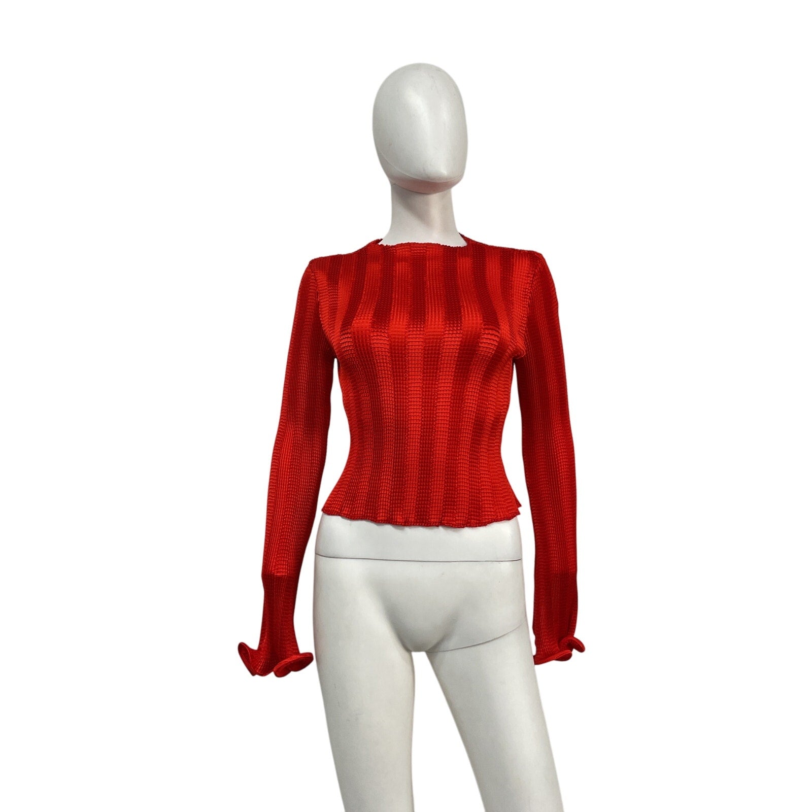 Simkhai 'Carys' Red Polyester Mock Neck Top Size 0