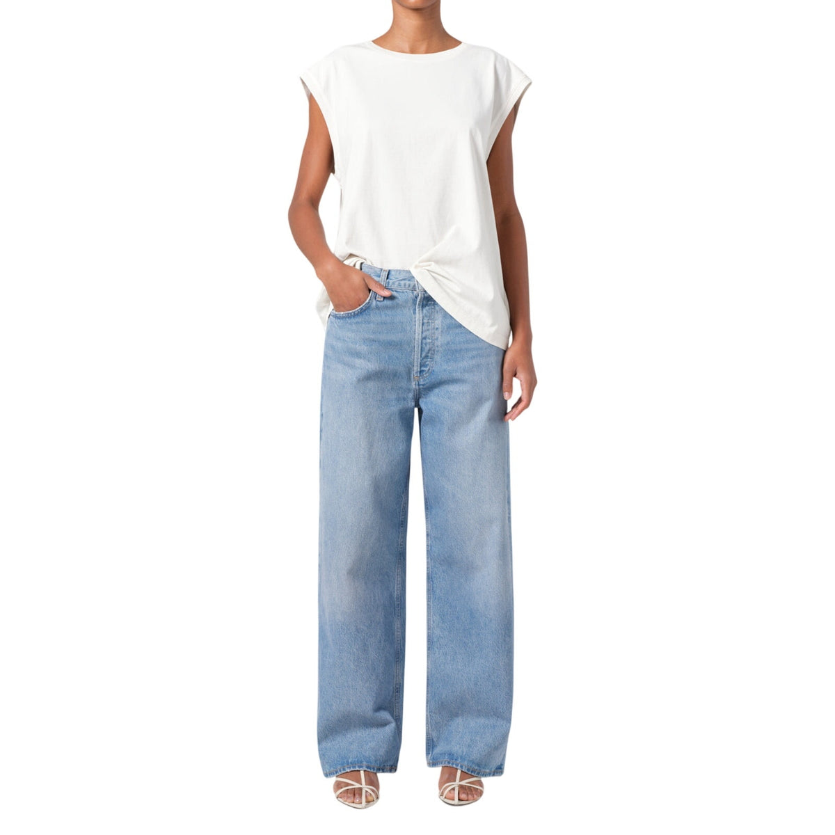 Agolde Relaxed Blue Low Slung Baggy Denim Jeans Size 27