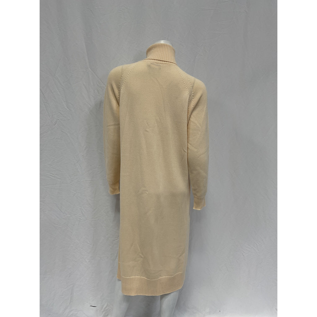 Max Mara 'Linfa' Tan Wool Turtleneck Midi Dress Size S