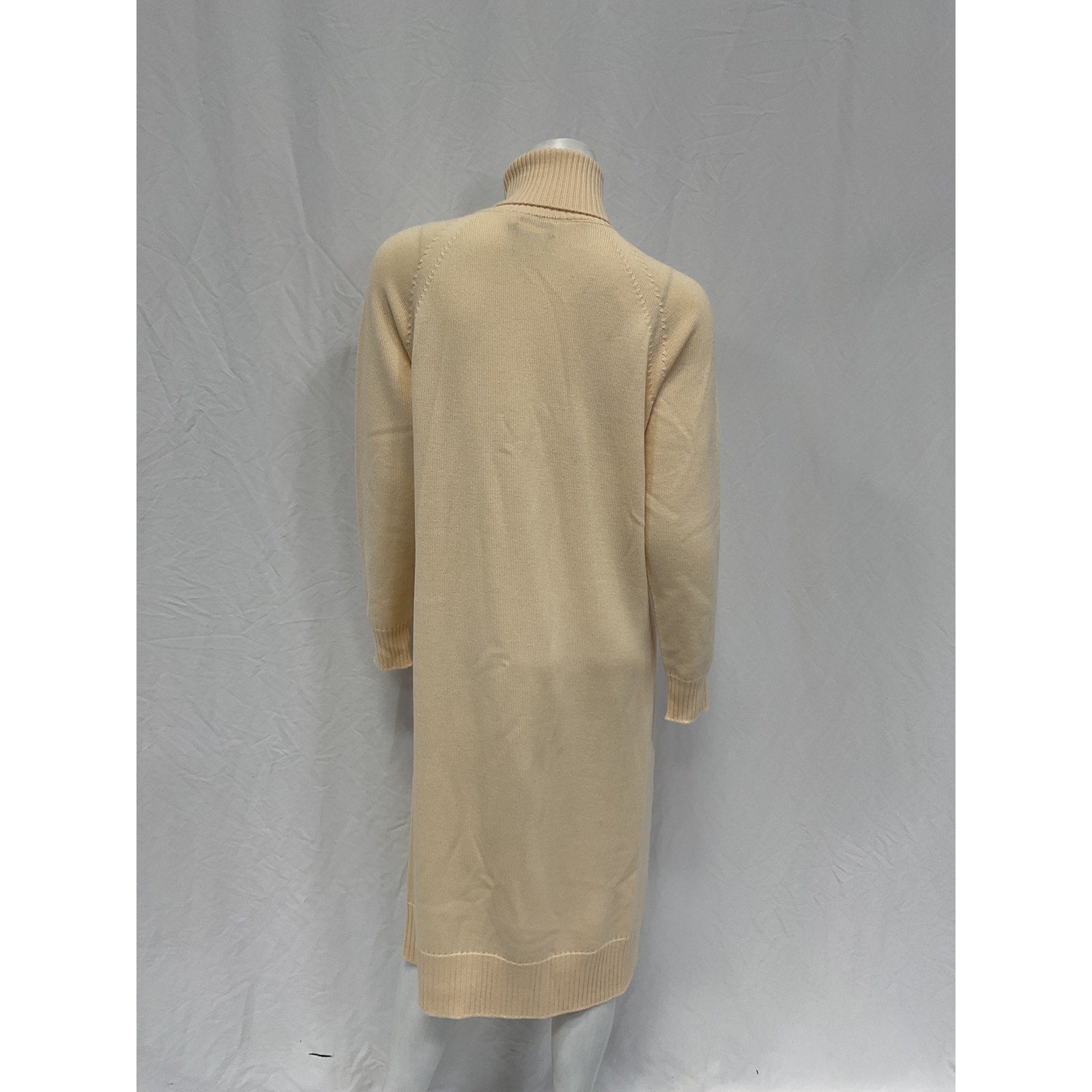 Max Mara 'Linfa' Tan Wool Turtleneck Midi Dress Size S