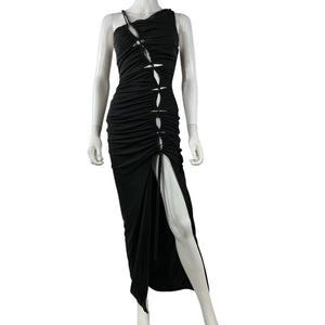 Nicholas Ruched Black Prisha Gown Size 0