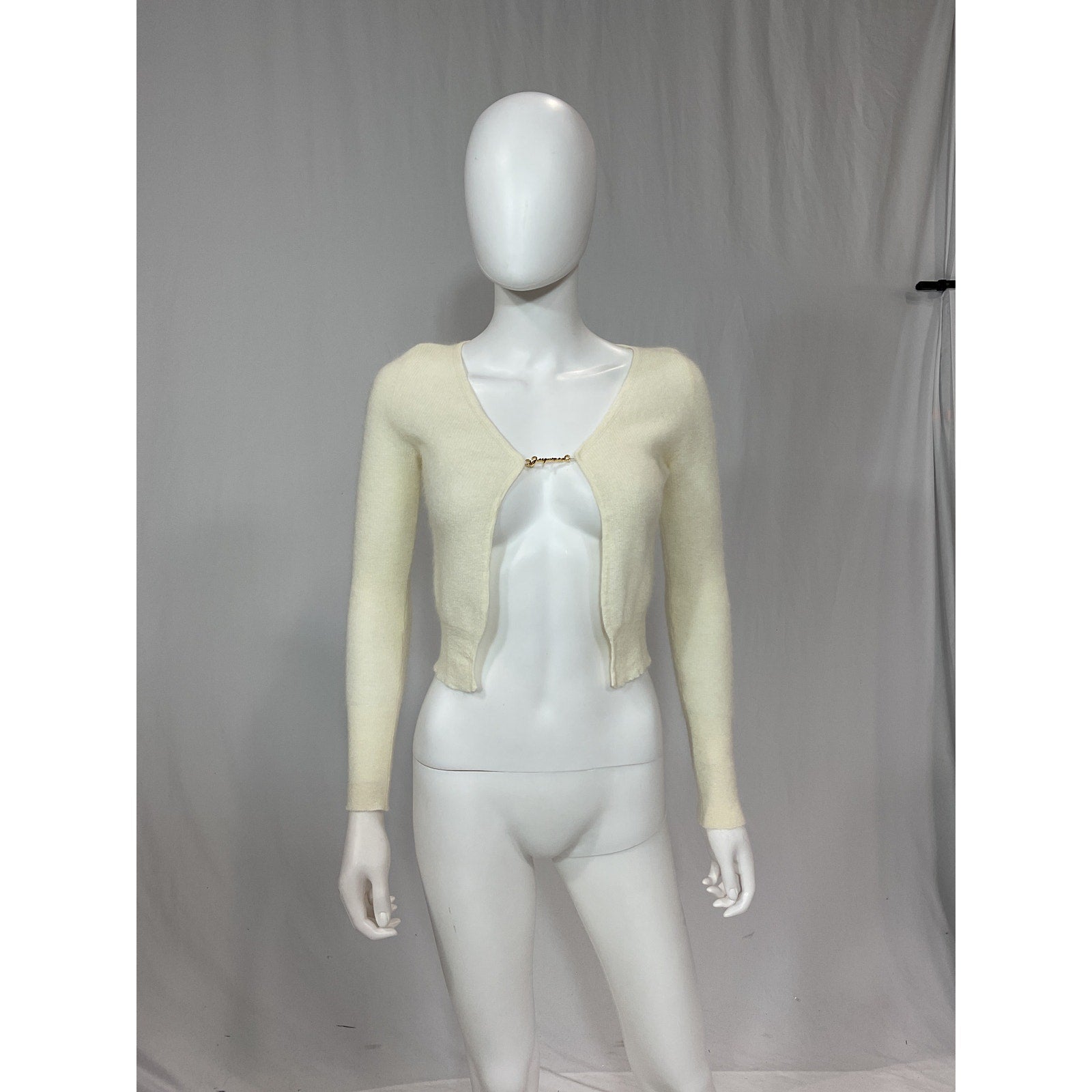 Jacquemus 'Ssense' White Exclusive Off-White Mohair Wool Blend Le Cardigan Size 34