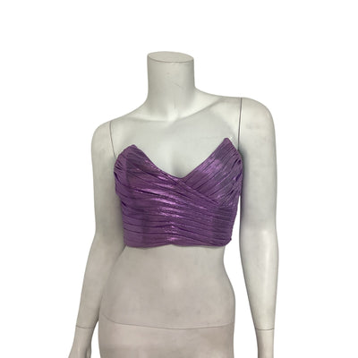 Retrofête Ruched Dusty Lilac Sophia Top Size XS