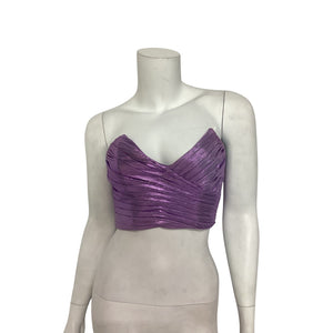 Retrofête Ruched Dusty Lilac Sophia Top Size XS