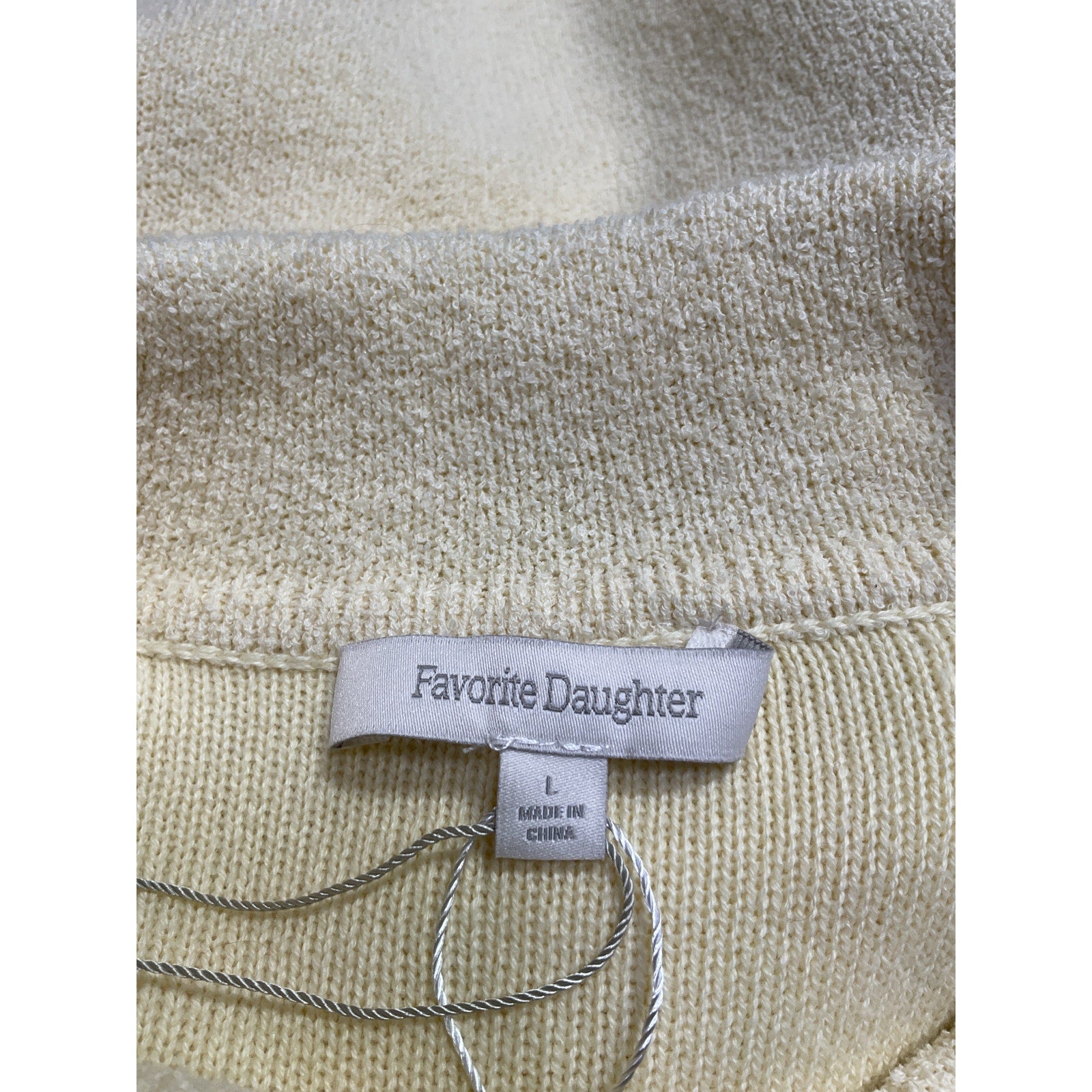 Favorite Daughter 'The Annabel' Yellow Cotton Knit Jacket Size L