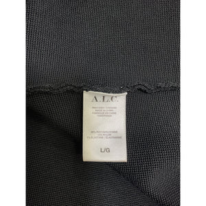 A.L.C. 'Lia' Black Rayon Cropped Tank Top Size L