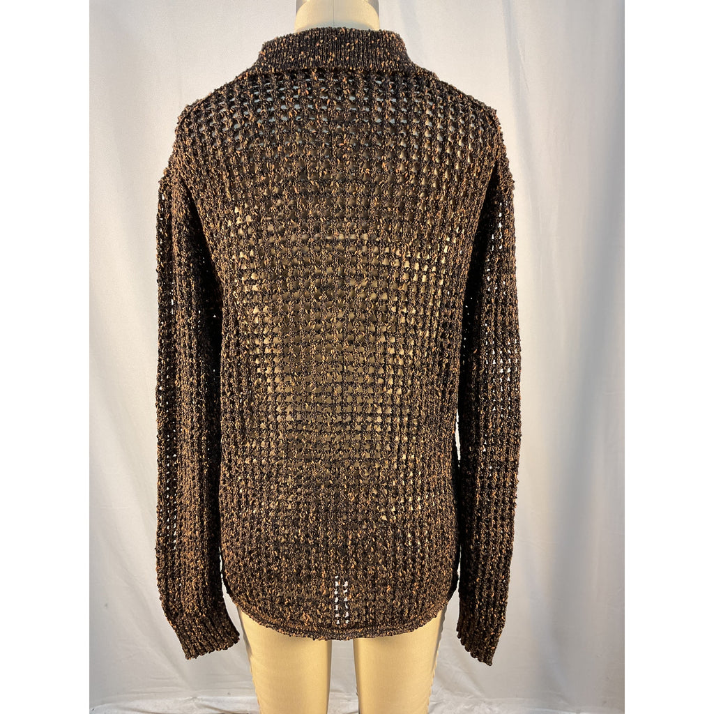 Acne Studios Brown Semi-Sheer Polo Size XS