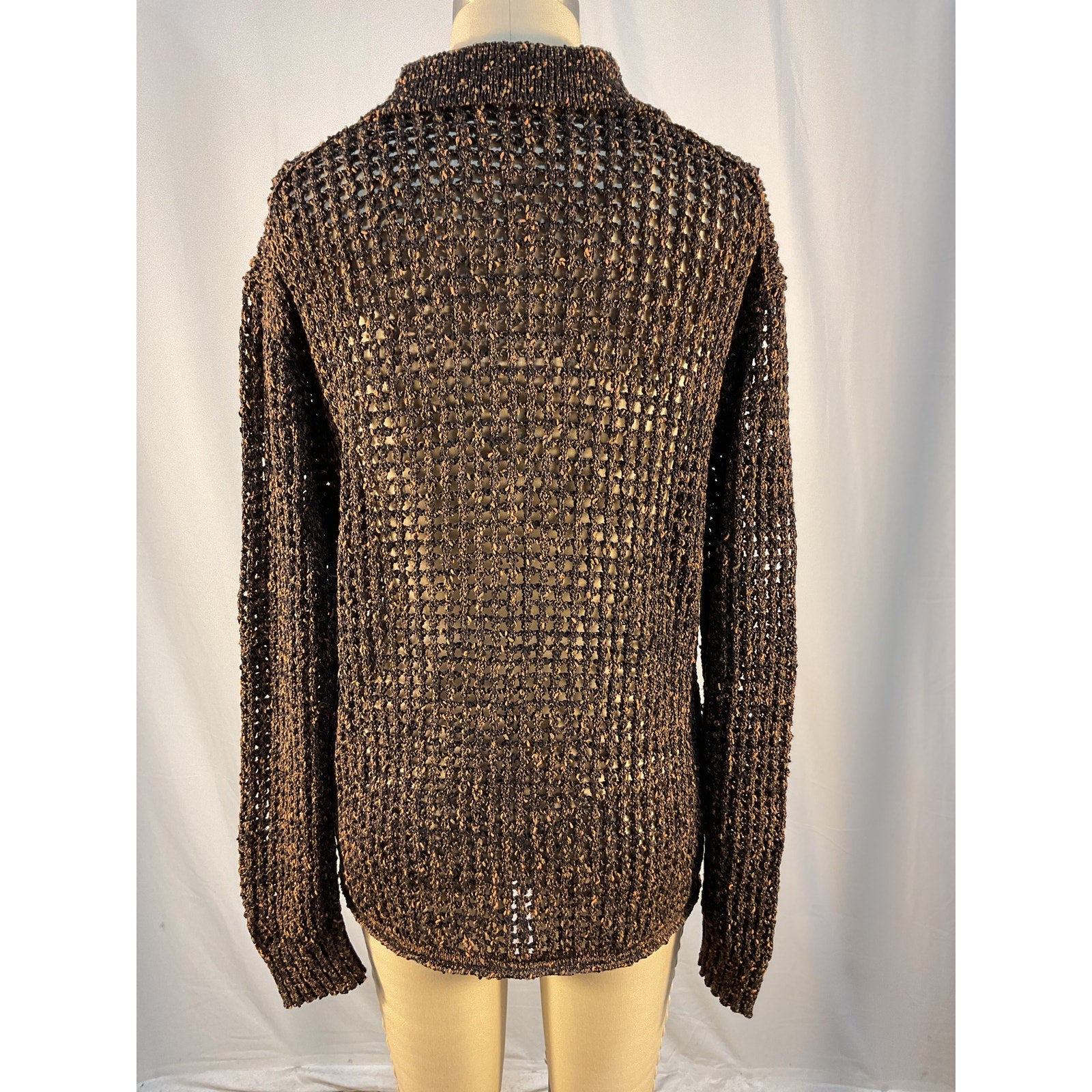 Acne Studios Brown Semi-Sheer Polo Size XS