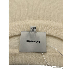 Reformation Cashmere Beige Dana Sweater Size XS