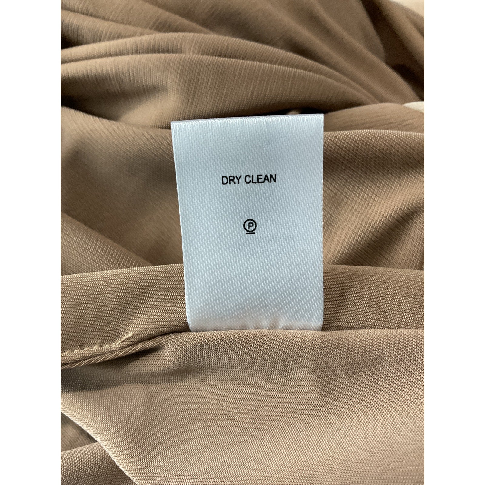 L'Academie 'By Marianna' Beige Polyester Marin Midi Dress Size S