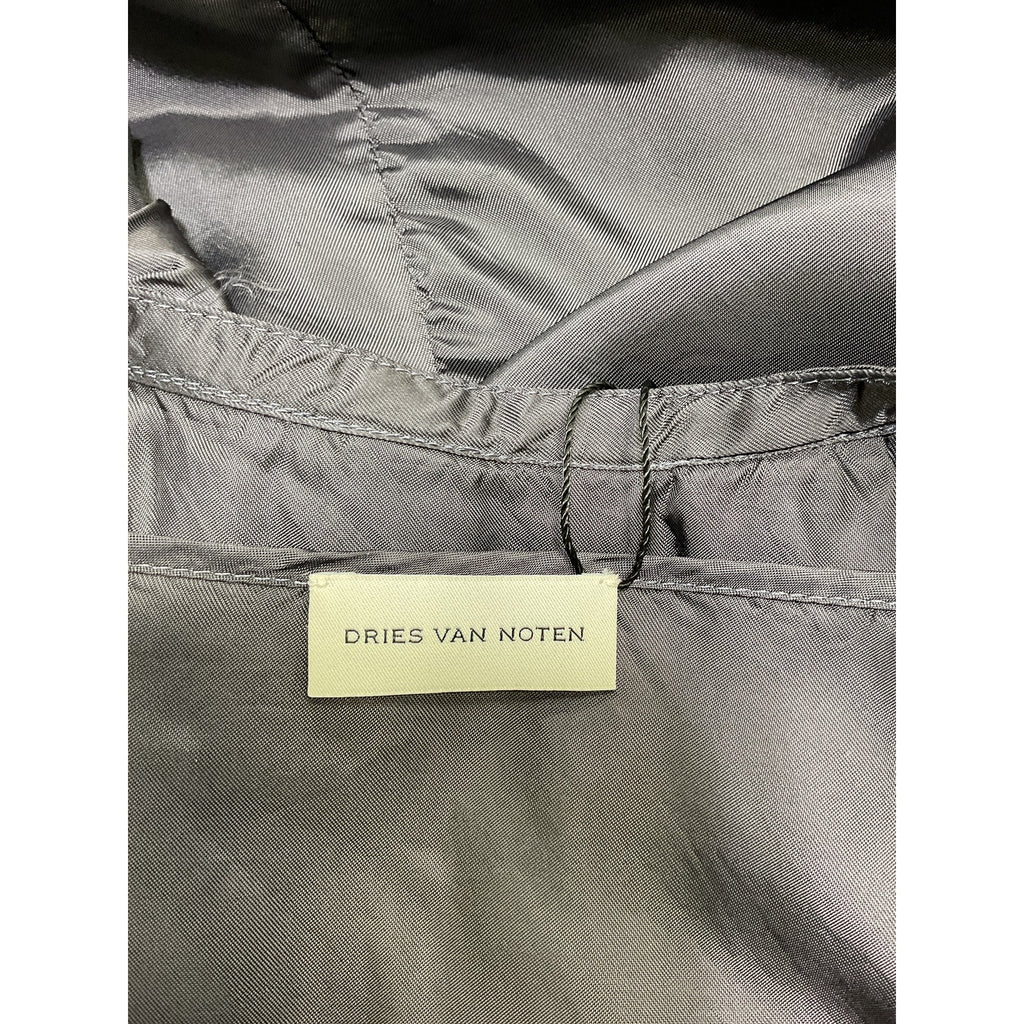 Dries Van Noten 'Clematis' Black Silk Blouse Size 2 - NWT