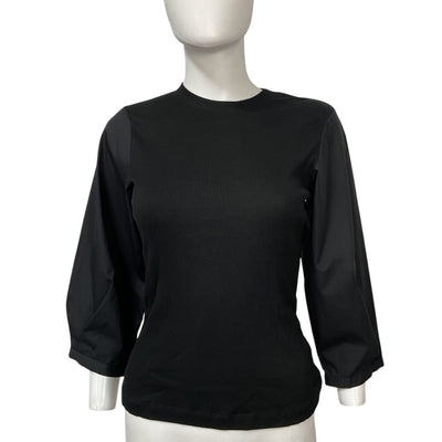 Derek Lam Mixed Media Black Arnaldo Tee Size M