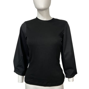 Derek Lam Mixed Media Black Arnaldo Tee Size M