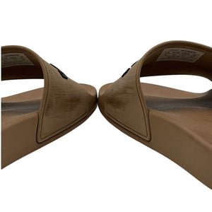 Balenciaga Tan Pool Slides Size 11 US