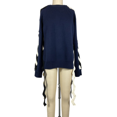 Monse Bold Midnight Ric Rac Sleeve Sweater Size S