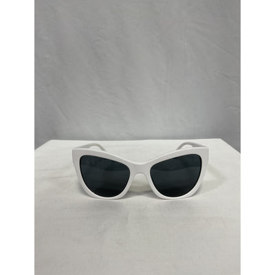 Versace 'Pop Chic' Ovesized White Rectangle Sunglasses